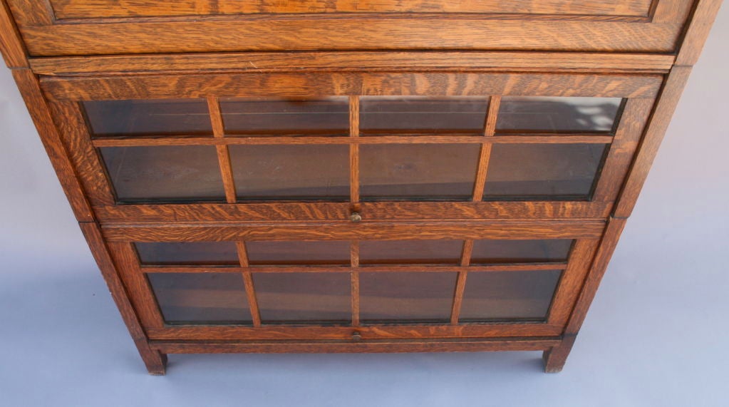 Arts & Crafts Secretary w/Stacking Lawyer's Bookshelves 1