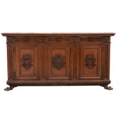 1920s Highly Carved Sideboard