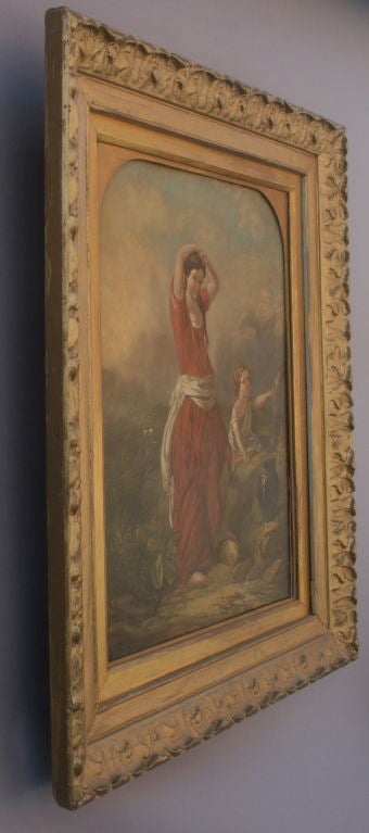 Woman in Red Dress with Child, Painting 2