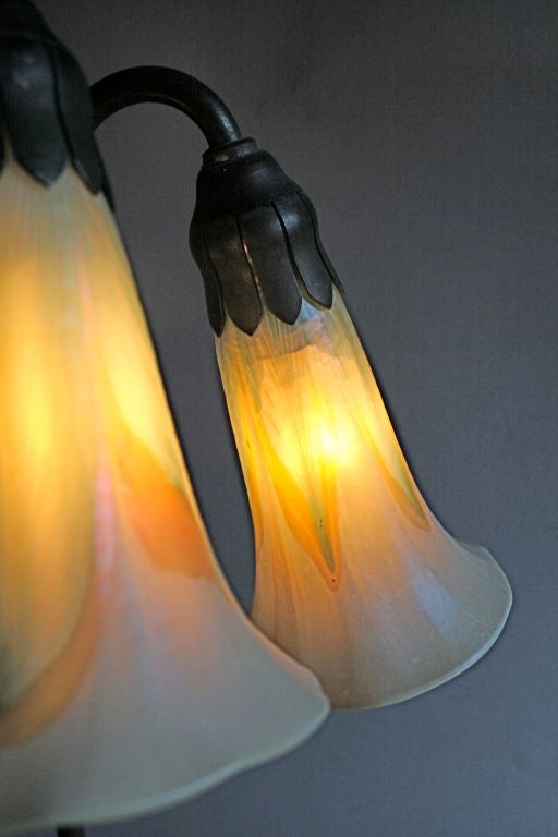 Tiffany Studios Three-Light Lily Lamp #306 1