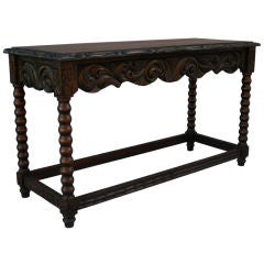 Hand-carved Spanish Revival Bench
