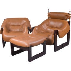 2 Chairs and Ottoman by Percival Lafer