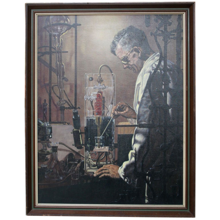 Oil on Canvas of a Chemist