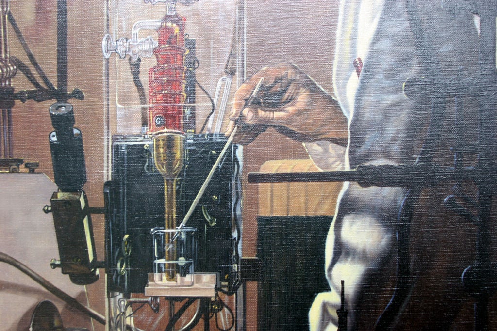 American Oil on Canvas of a Chemist