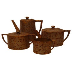 Antique 4 piece teaset by Jean Dunand