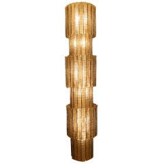 Venini Smoked Mink Blown Glass Components Murano Suspension Light