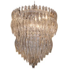 Vintage "Horn" shaped crystal glass components ceiling light