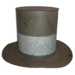 Antique 19th Century Tin Folk Art Top Hat