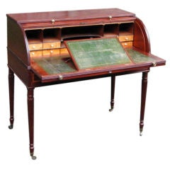 Sheraton Style Mahogany Cylinder Desk