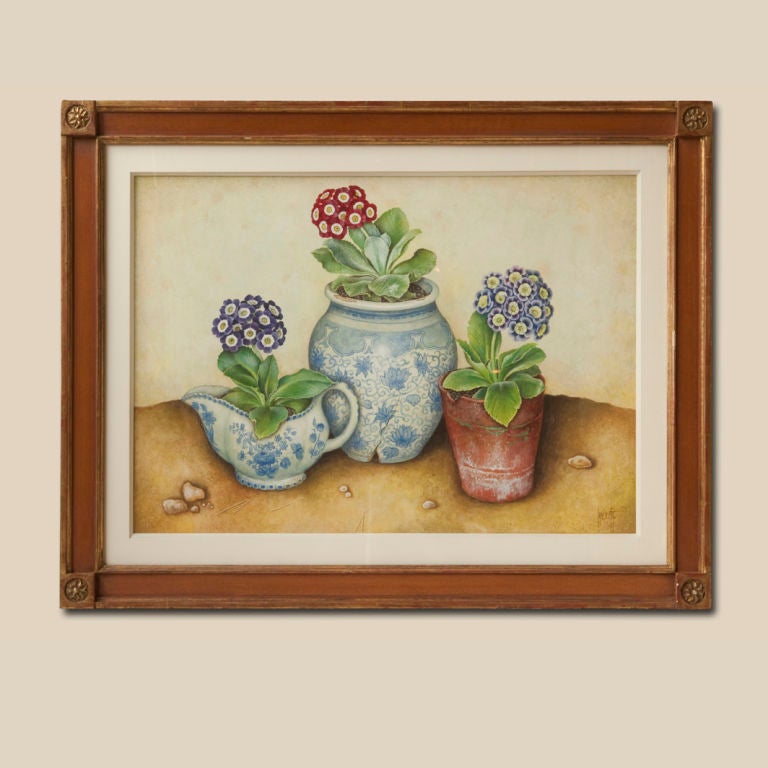 3 framed watercolors