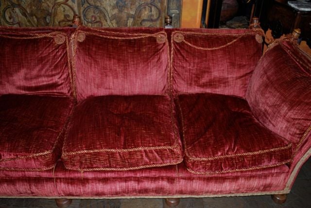 red velvet sofa