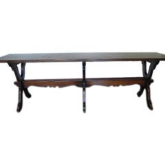 Long Spanish Revival George Hunt Console DIning Table