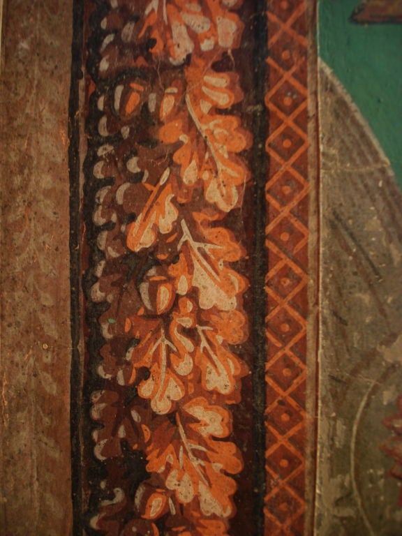 Rare Pair 18th Century Painted Wallpaper Panels 2