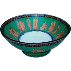 Large English Etruscan Style Punch Bowl
