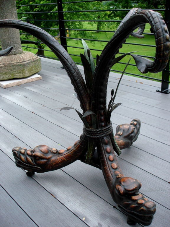 RARE PERIOD  WATER SERPENT GUERIDON by Jean-Joseph Chapuis 5