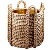 A Modern Rush Log Basket