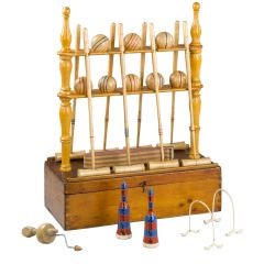 Antique A TABLE CROQUET SET