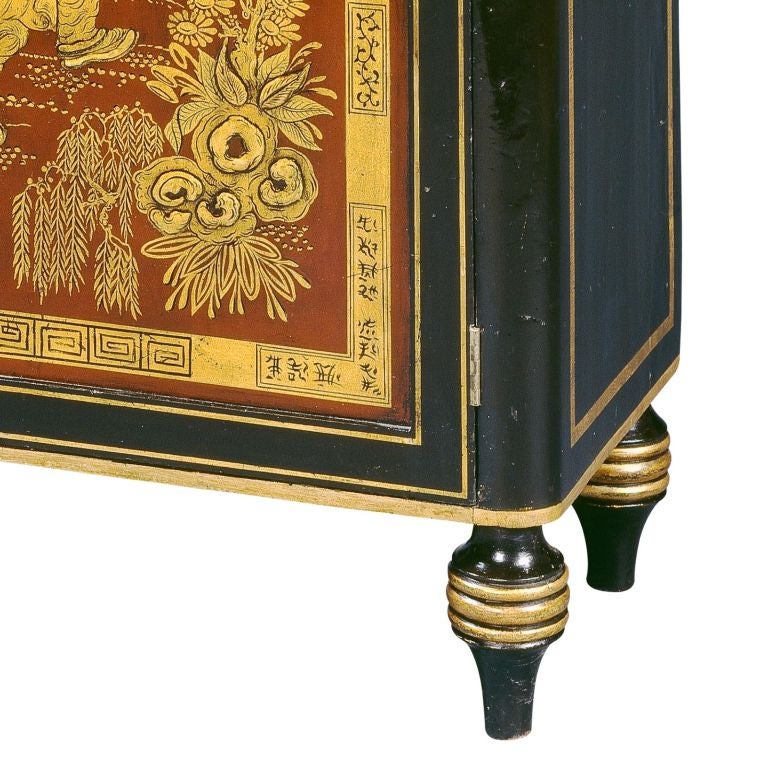 A Regency Japanned Side Cabinet In Excellent Condition In New York, NY