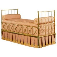 AN EMPIRE BRASS CAMPAIGN BED