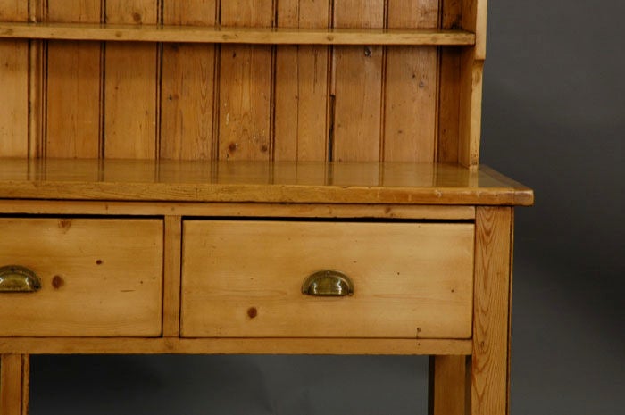 English 19th Century Pine Pot Board Dresser 1