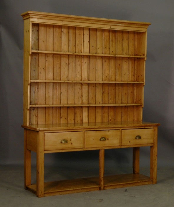 English 19th Century Pine Pot Board Dresser 3