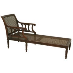 Antique English Mahogany Chaise Longue