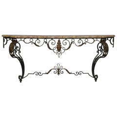 Iron and Marble Console