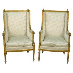 Louis XVI Style Pair of Glt Bergeres