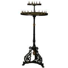 Antique French Church Altar Candle Stand