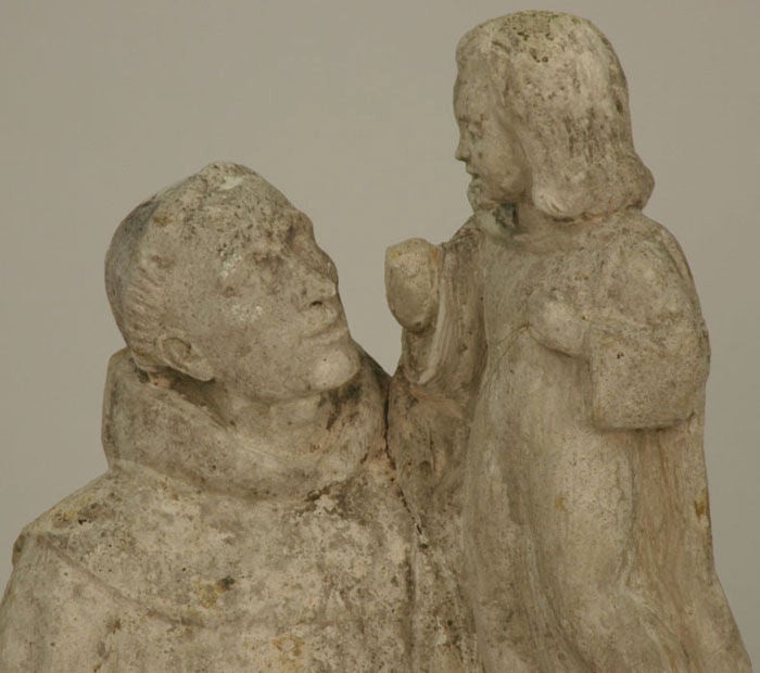 French St. Anthony with Child Statue