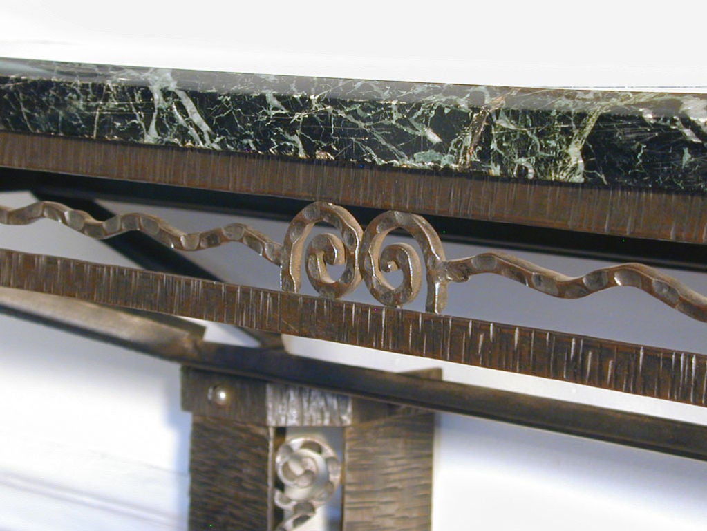 Fer Forge (Wrought Iron) Console Table w/ Greek Key Motif