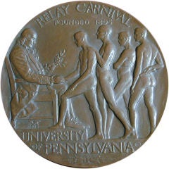 Bronze Plaque Celebrating Penn Relays by McKenzie