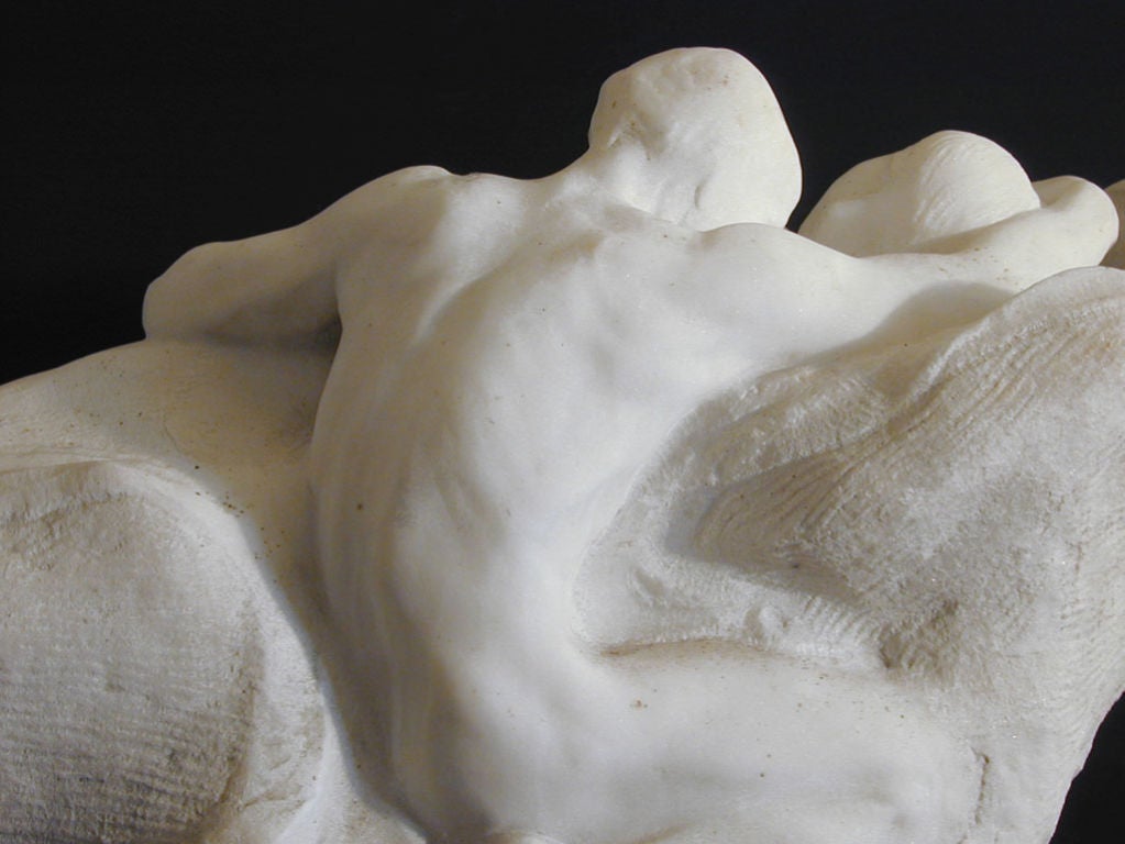 Américain « First Born », sculpture en marbre Art Déco de Chester Beach, influencée par Rodin en vente