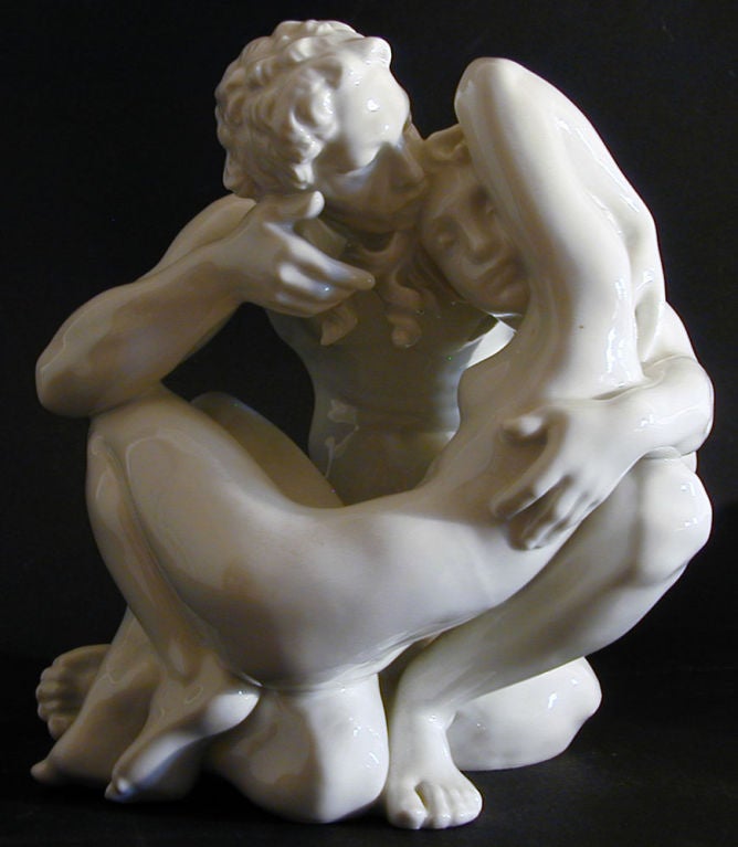 Embracing Couple:  Rare Porcelain by Dahl-Jensen 1