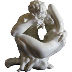 Embracing Couple:  Rare Porcelain by Dahl-Jensen