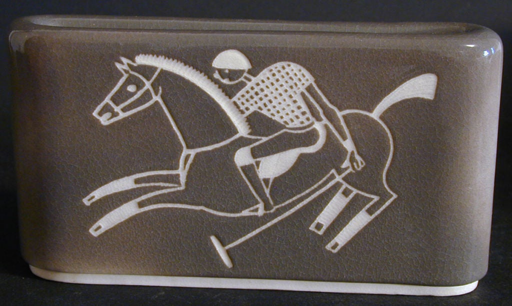 Vase with Polo Player by Waylande Gregory