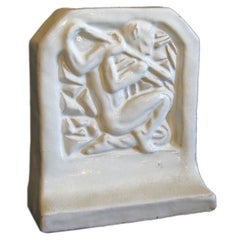 Art Deco Bookends with Pan Motif, Denver technical school