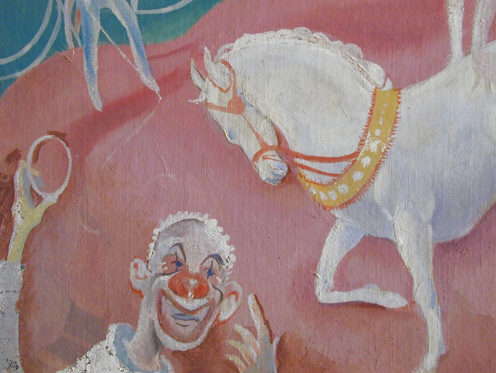 American Circus, a Preparatory Painting for Murals at Carlyle Hotel