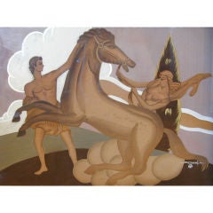 "Restraining the Horse" Gouache Painting by Collazzi 4