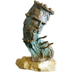 "Neptune" mid-century bronze sculpture