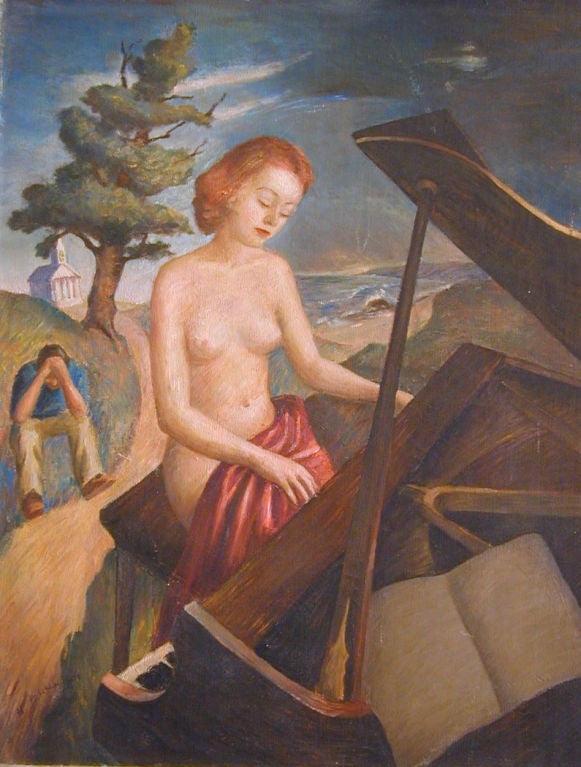 Herman Itchkawich is best known for his many years on the faculty of the Rhode Island School of Design in Providence, teaching many painters still active today, incuding Joseph Rotondo, Marge Pustell and Paul Goodnow.  Respected as a painter in his