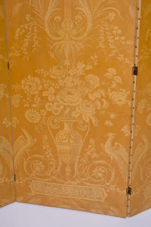 Unknown vintage painted screen