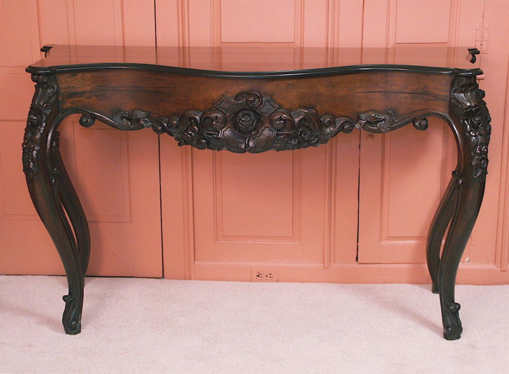 Chinese Reverse Serpentine Huanghuali Console
