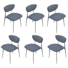 Vintage Six Aluminum Gazelle Dining Chairs By Shelby Williams