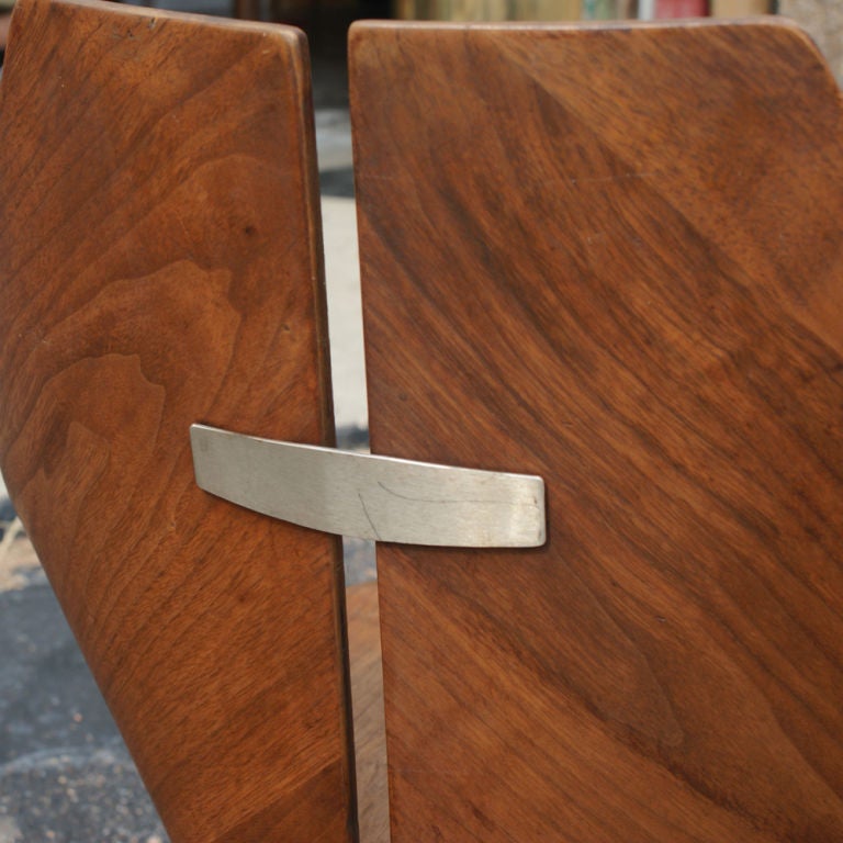 Mid-20th Century Ray Komai Molded Walnut Side Chair