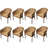 Used Set of Eight Ward Bennett Cane Chairs