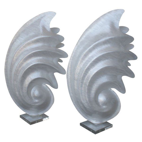 Pair Of Rougier Shell Lamps