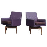 Pair of Jens Risom Swivel Chairs