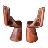 Pair Of Wooden Hand Chairs