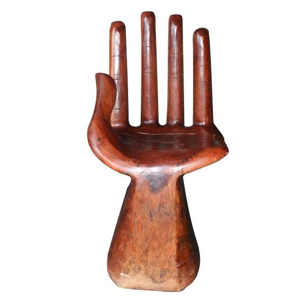Mid-20th Century Pair Of Wooden Hand Chairs